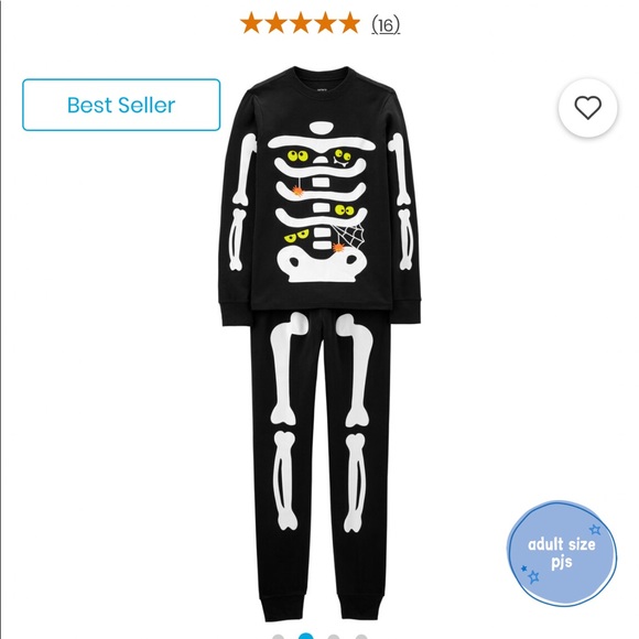 Carter's Other - Adult Carters glow in the dark skeleton pajamas!!